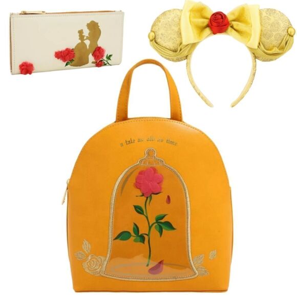 Loungefly Disney Beauty and the Beast Rose Bundle - Picture 1 of 11